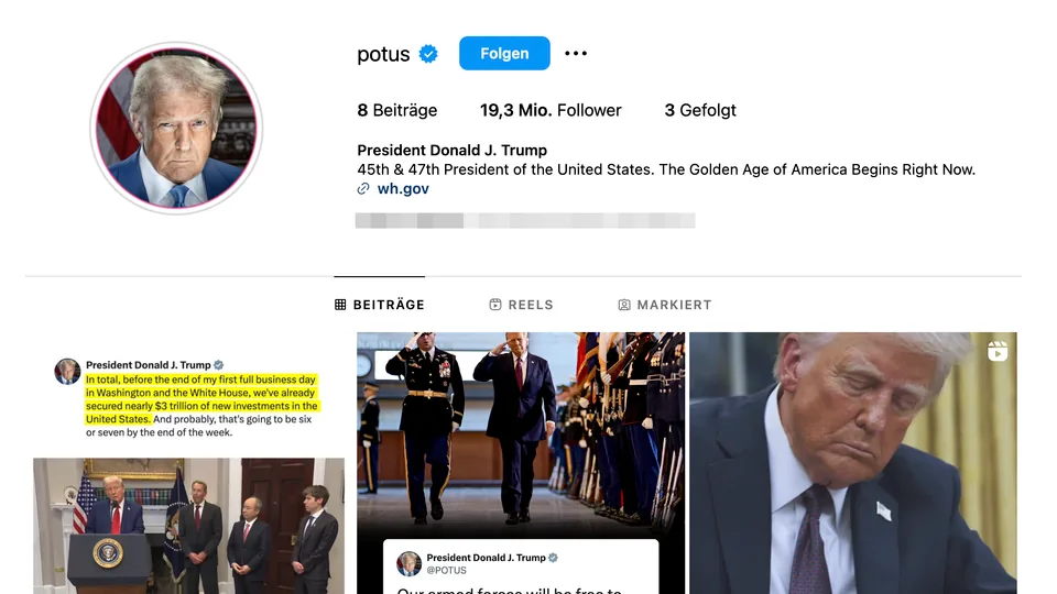 Does Each President Get a New POTUS Instagram?