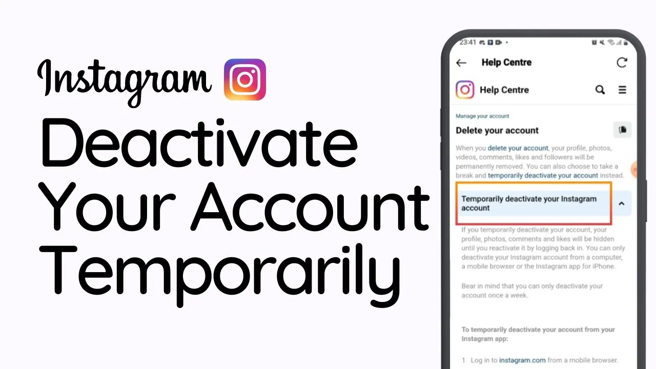 How to Temporarily Disable Your Instagram Account (2026)